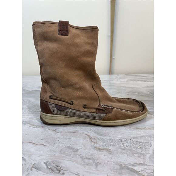 Women’s Sz 9M PFR Sperry Top-Sider Casual Boat Stitched Moc Toe Boots 9616707 - Picture 6 of 11